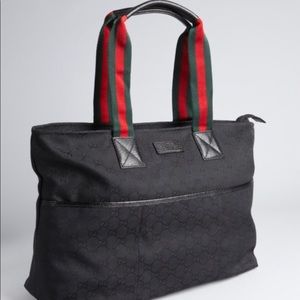 Gucci Black Canvas Diaper Bag girl or boy